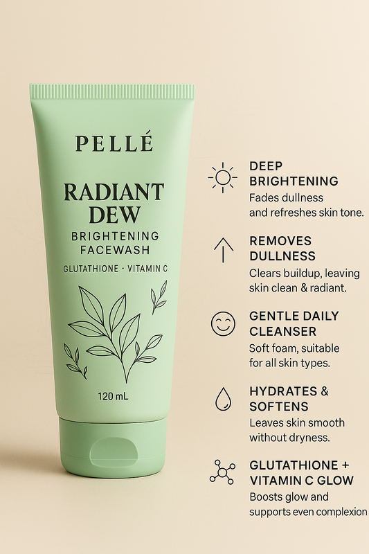 PELLÉ – Radiant Dew Brightening Facewash Glutathione + Vitamin C | 120ml