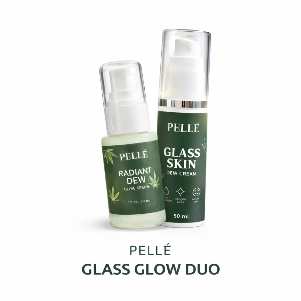 Pellé Glass Glow Duo – Radiant Dew Serum & Glass Skin Dew Cream