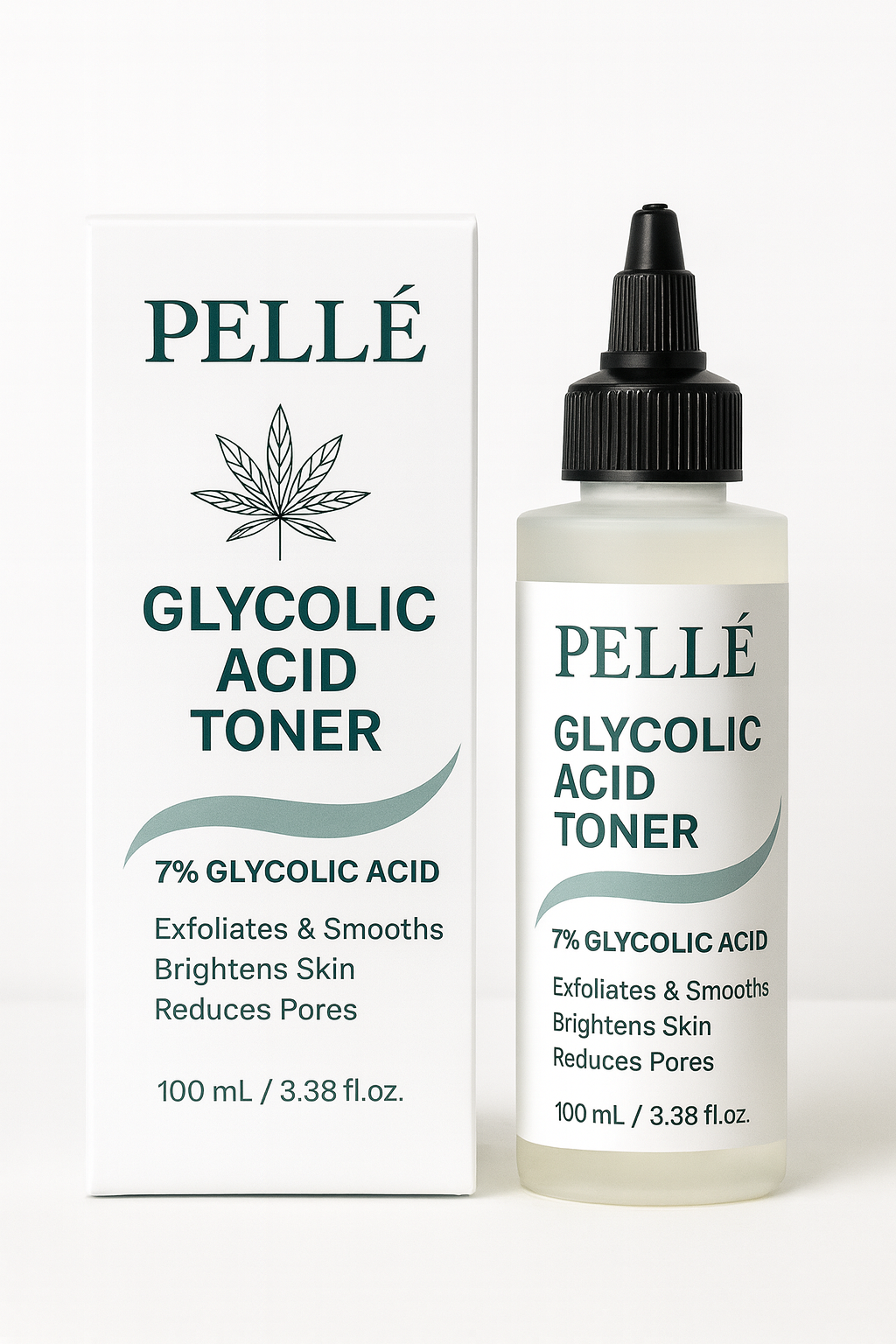 Pellé Glycolic Acid Toner – Deep Exfoliating & Brightening Formula (7% Glycolic Acid) – 100 ml