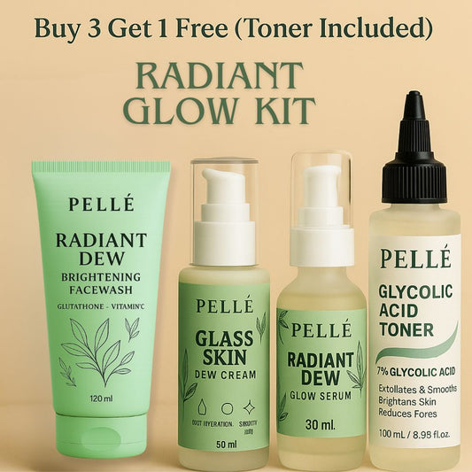 PELLÉ – Radiant Glow Kit (4 in 1 Ultimate Glass Skin Bundle)