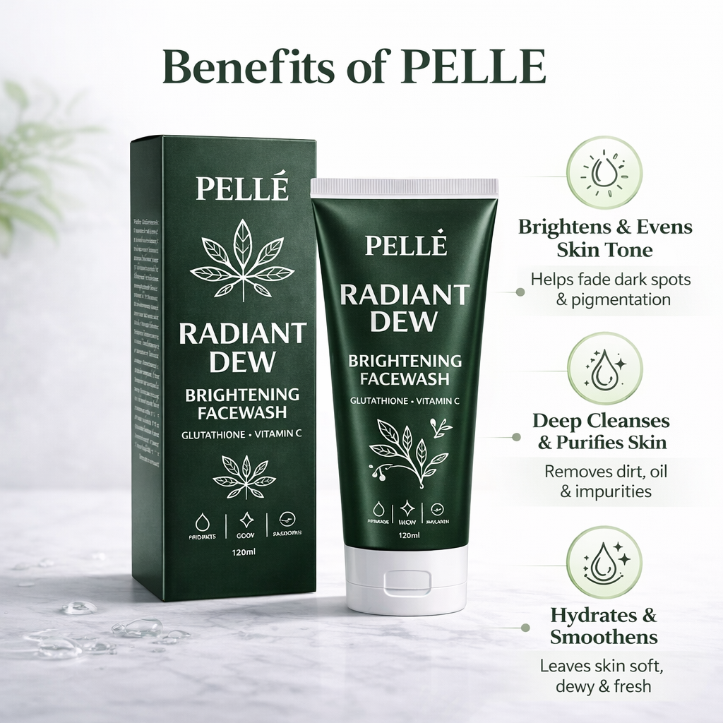 PELLÉ – Radiant Dew Brightening Facewash  Glutathione + Vitamin C | 120ml