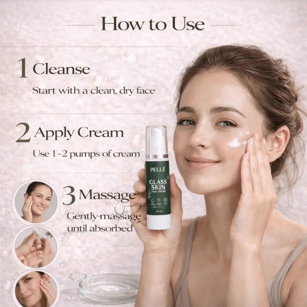 🌿 PELLÉ Glass Skin Dew Cream – Deep Hydration, Dewy Glow, Skin - Smoothing (50 ml) - Pelle
