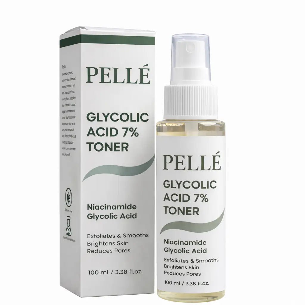 Pellé Glycolic Acid Toner – Deep Exfoliating & Brightening Formula (7% Glycolic Acid) – 100 ml - Pelle