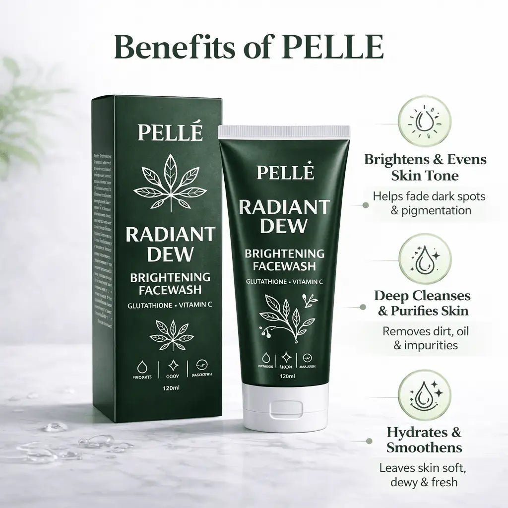 PELLÉ – Radiant Dew Brightening Facewash Glutathione + Vitamin C | 120ml - Pelle
